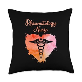 Rheumatology Nurse Gifts Nurses Nursing Graduation Caduceus Throw Pillow