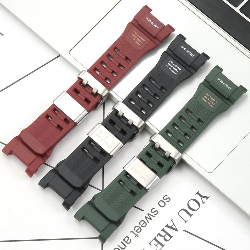 Resin Strap Compatible with Casio GWG-B1000-1A4JF Master of G Series