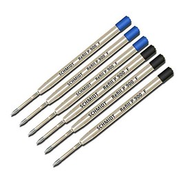 Lanier Combo Pack - 6 Pack - Schmidt P900 F Parker Style Ballpoint Refill Blue/Black Ink Fine Tip