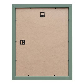 Muzilife 11x14 Wood Picture Frame Flat Display Pictures 8x10 with Mat or 11x14 Without Mat for Wall or Tabletop 2pcs, Green
