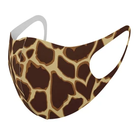 011524 Giraffe Animal Pattern Design Mask, Set of 2, Polyester Washable Cloth Mask, Unisex