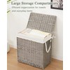 SETVSON Laundry Hamper with Lid Wicker Laundry Basket 112 L