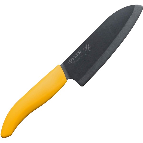 Kyocera FKR-140HIP-YL Knife, HIP Processed, Fine Ceramic, Santoku, 5.5 inches (14 cm), Yellow, Made in Japan