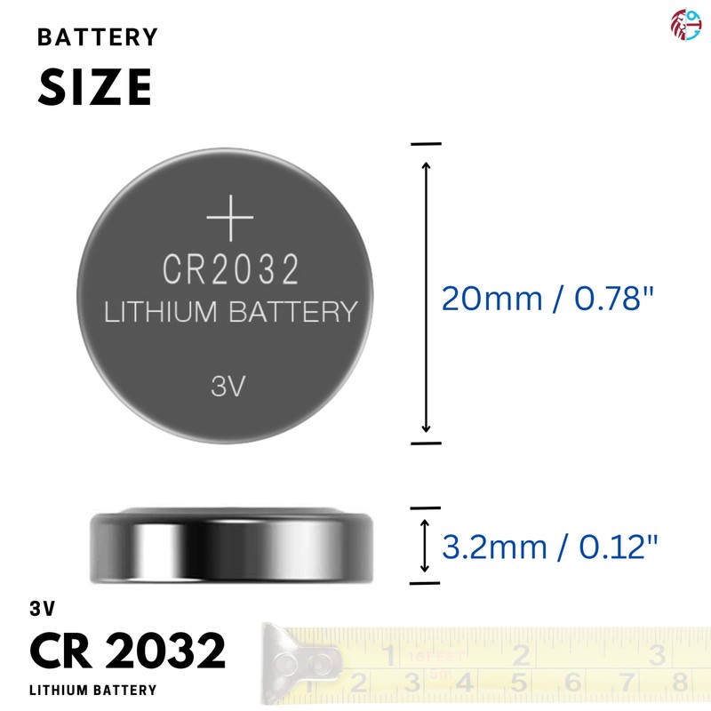 PoundMax CR 2032 Batteries 3v Lithium Coin Cell Battery Combo