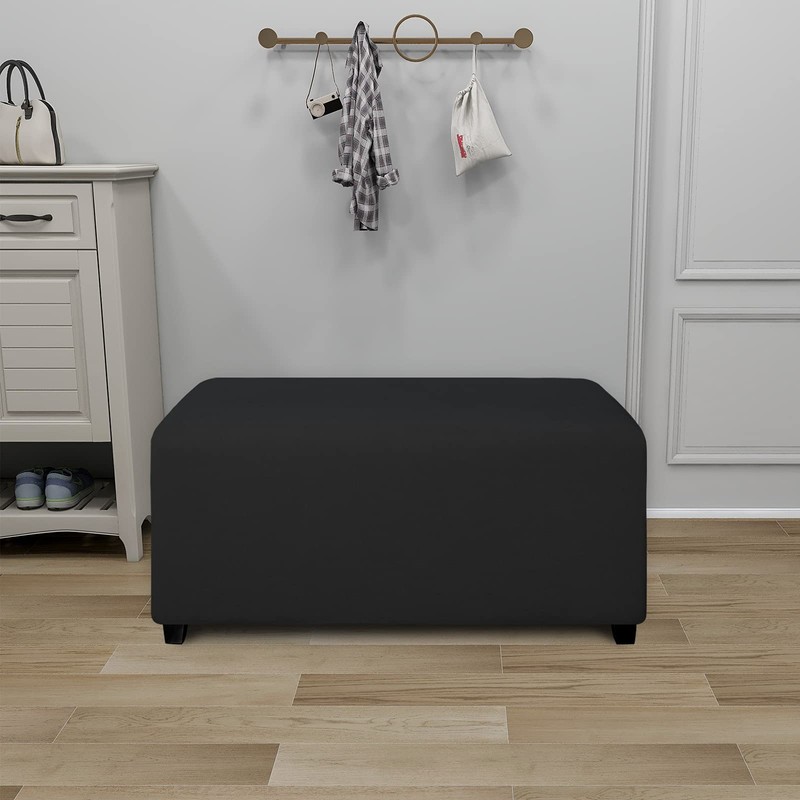 PureFit - Funda otomana rectangular súper elástica para taburete de