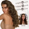 BARSDAR Clip-In Extensions for Women, 50 cm Brown Wavy Clip-In