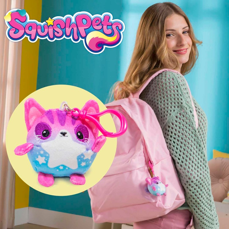 SquishPets Keychain Sinty Wave Soft Toy in Key Ring 6