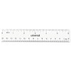 Universal UNV59025 6 in. Long Standard/Metric Plastic Ruler - Clear