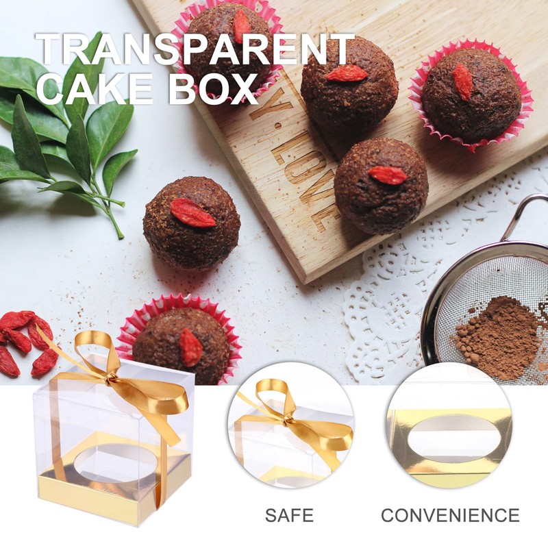 DOITOOL Individual Cupcake Containers, 12Pack Clear Cupcake Boxes Single Cupcake