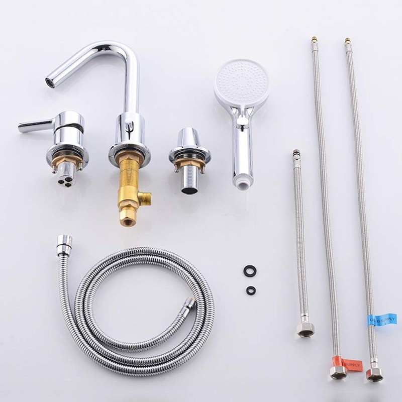 CREA Roman Tub Faucet Set - Chrome Bathtub Faucet with
