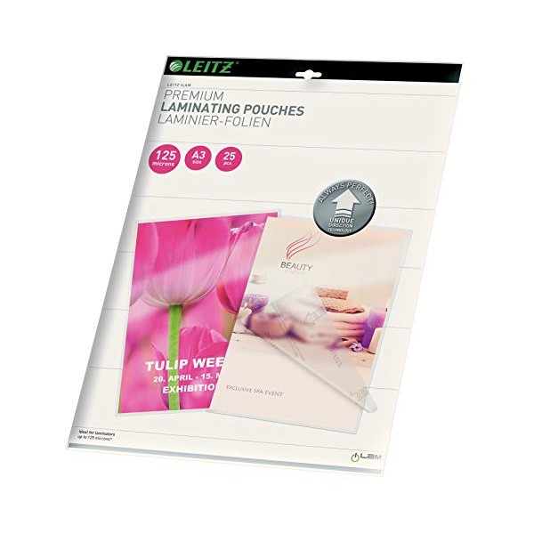 Leitz 74890000 Laminating Pouches Made of 125 Micron Thick Material