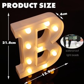 Led Light Up Letters, LED Marquee Letters Lights BAR Sign, Small Letters with Lights, Battery Powered Letter Sign Lights for Bar Decor-Warm White