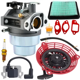 GCV160 Carburetor Carb for Honda GCV160a HRS216 HRT216 HRR216 Engine Replace 16100-Z0L-023- lawn mower carburetor with Recoil Starter,Ignition Coil