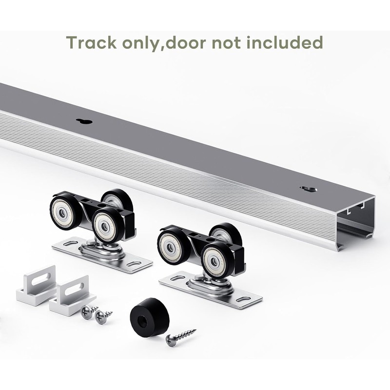 EaseLife 4.6FT/55in Sliding Pocket Door Hardware Kit,Commercial Grade,Aluminum Box Rail