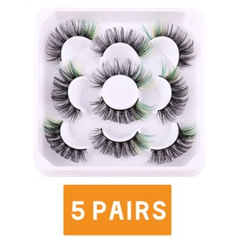 FAIRYGATE Natural Eyelashes False Wispy Lashes Nature Look Fake Eyelash Cat Eye Faux Fluffy Strip False Lash Fox Eye Pack 7 Pairs Perfect for Daily Wear C1907