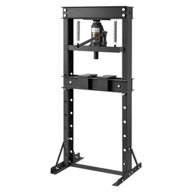 Garvee Hydraulic Press 20 Ton, Hydraulic Shop Press, H Frame Benchtop Hydraulic Press with 2 Press Plates, Garage Floor Shop Press, Adjustable Work Table Height, Heavy Duty Press, Black