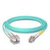 Ipolex OM3 LC-SC Fiber Optic Cable, Multimode Duplex Indoor Optical