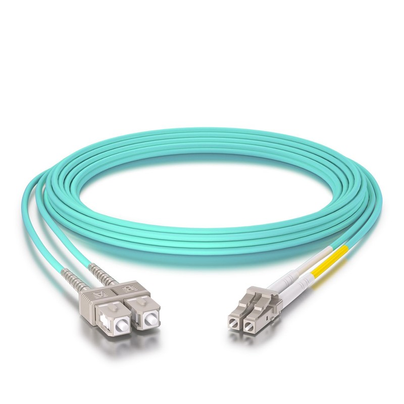Ipolex OM3 LC-SC Fiber Optic Cable, Multimode Duplex Indoor Optical