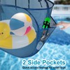 Pop-Up Pool Float Storage Bag,47x23.6x23.6inch Hanging Mesh Organizer Adjustable Pool