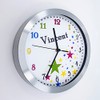 CreaDesign Children's Radio-Controlled Wall Clock with Name, Quiet Radio Wall