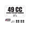 Scooter Tag No License Plate Required 49cc 49 CC Metal