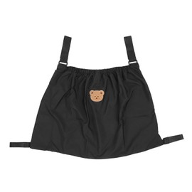 Hanging Diaper Organizer Multi Functional Nylon Large Capacity Baby Crib Diaper Storage Bag for Outdoor Black Bear