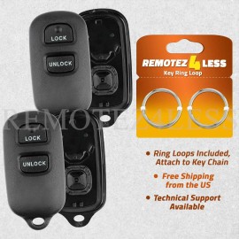 Remotez4less 2 For 2007 2008 Toyota FJ Cruiser Remote Shell Case Car Key Fob Cover