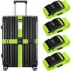 4 Pack Luggage Straps with Combination Lock and Name ID