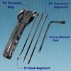 Reeauto Spare Tire Tool Kit with Tire Jack Handle and