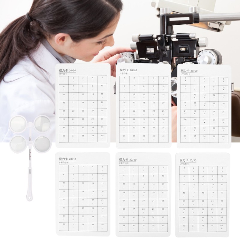 Optical Flipper Adjustable Optometry Plastic Flip 6pcs with Visual Card