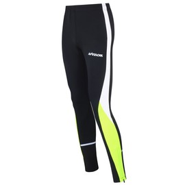 Airtracks Women's Functional Running Tights Long - Running Tights - Breathable - Compression - Reflectors, Black neon