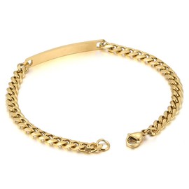 Zysta Medical ID Tag Linke Bracelet Adjustable Stainless Steel Identity Tags Twist Chain Bracelets