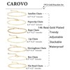 CAROVO Gold Bracelets for Women Trendy Dainty 14K Gold Plated