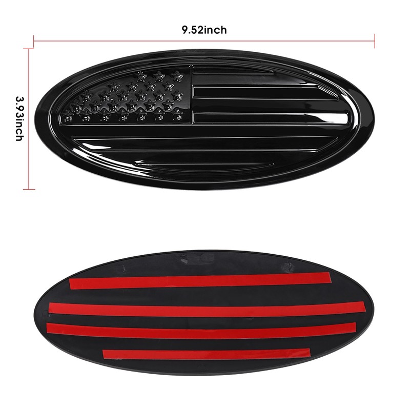 BESTAOO 9.5 Inch Front Grille Rear Tailgate Emblem Compatible with