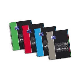 Oxford Student College Notepad "ORGANISERBOOK", A4+, Squared Pack of 1