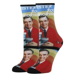 Women's Novelty Crew Socks for Mister Rogers, Oooh Yeah Funny Socks, Cool Socks, (Neighborhood, Good Day) (It's Mr Rogers)