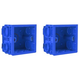 Junction Box, 2PCS 86 Type Switch Socket Universal, Mounting Box Internal Cassette, Wall Mount Switch Socket Cassette Hidden Concealed Mounting Box for Electrical Project (Blue)