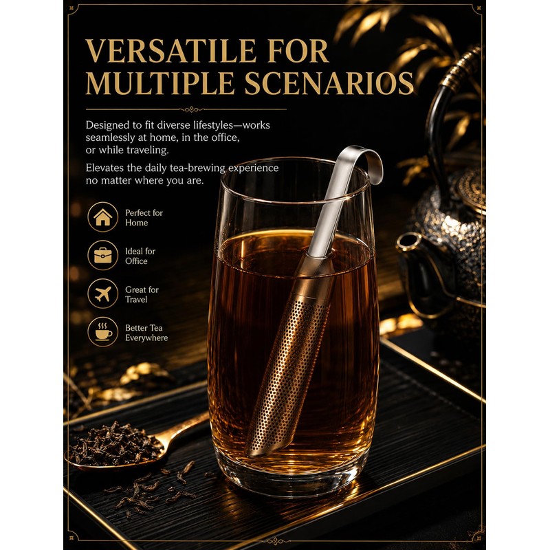 7 Pcs Reusable Stainless Steel Tea Infuser Set for Loose