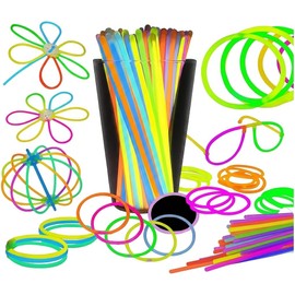 Glow Sticks para fiestas – Kit 90 barras + 90 pulseras neon Tienda Oki