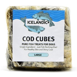 Icelandic+ | All-Natural Dog Chew Treats | Large Cod Skin Cube, 2 oz.
