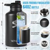 VOTAGOO GEAR 64Oz Tactical Water Bottle - Half Gallon Stainless