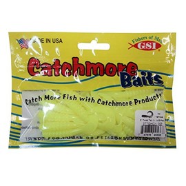 Twist Tail Grubs; Plastic Worms; 20 Pack; Hot Chartreuse (Opaque), 3" #3TTGHCH-20P