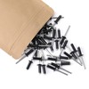 100pcs 1/8" x1/4" Aluminum Blind Rivets, Black,3.2x 6mm Pop Rivets