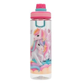 Depesche 13524 Ylvi Colour Cloud XL Drinking Bottle in Unicorn Design, Sports Bottle with Handle and 700 ml Capacity