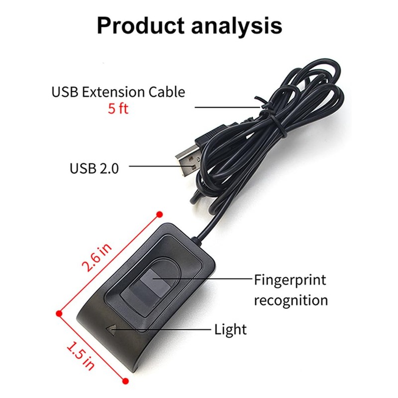 Swokely USB Fingerprint Reader, Biometric Fingerprint Scanner, Password Free Operation,