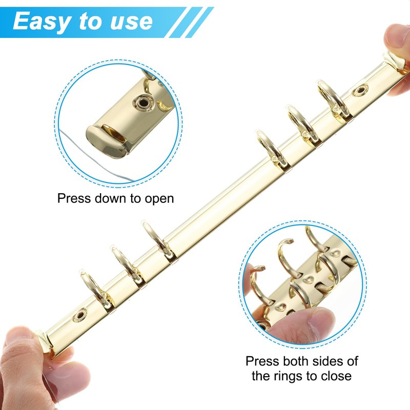 PATIKIL A5 Clear Binder Cover, Soft PVC Bling Loose Leaf