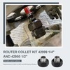 Thaekuns Router Collet Kit 42999 1/4" and 42950 1/2" Fits