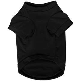 Oasis Plus Black 100% Cotton Pet T-Shirt Vest Costume Clothes for Small Female Male Dogs Cats Rabits