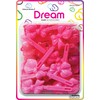 Dream World Self Hinge Barrette Soft Ribbon Pink Mix 28