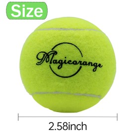 Magicorange Tennis Balls, 12 Pack Tennis Balls for Dogs, Pet Dog Playing Balls, Come with Mesh Bag for Easy Transport, Colorful Easy Catching Pet Dog Balls (12 Mix, 2.5 inch)